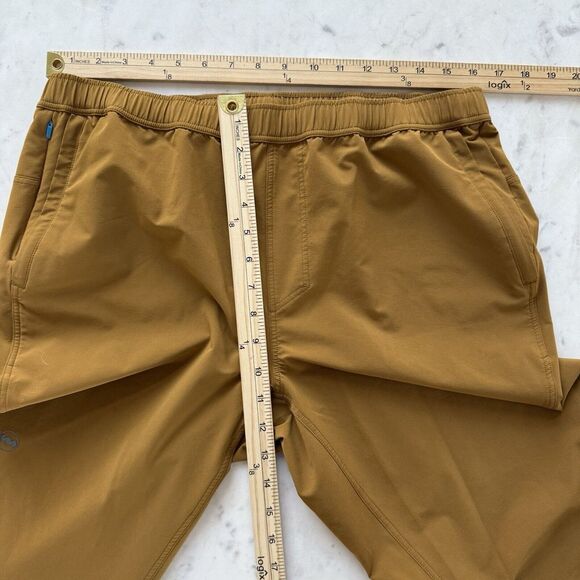 Janji Transit Tech Pants Men's Large Brown Polyester Blend Pull On Tapered 31x28 - Picture 7 of 16